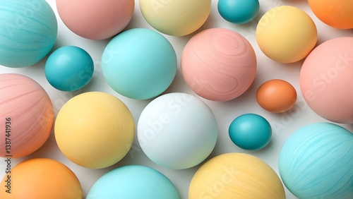 Colorful stones on a white background.