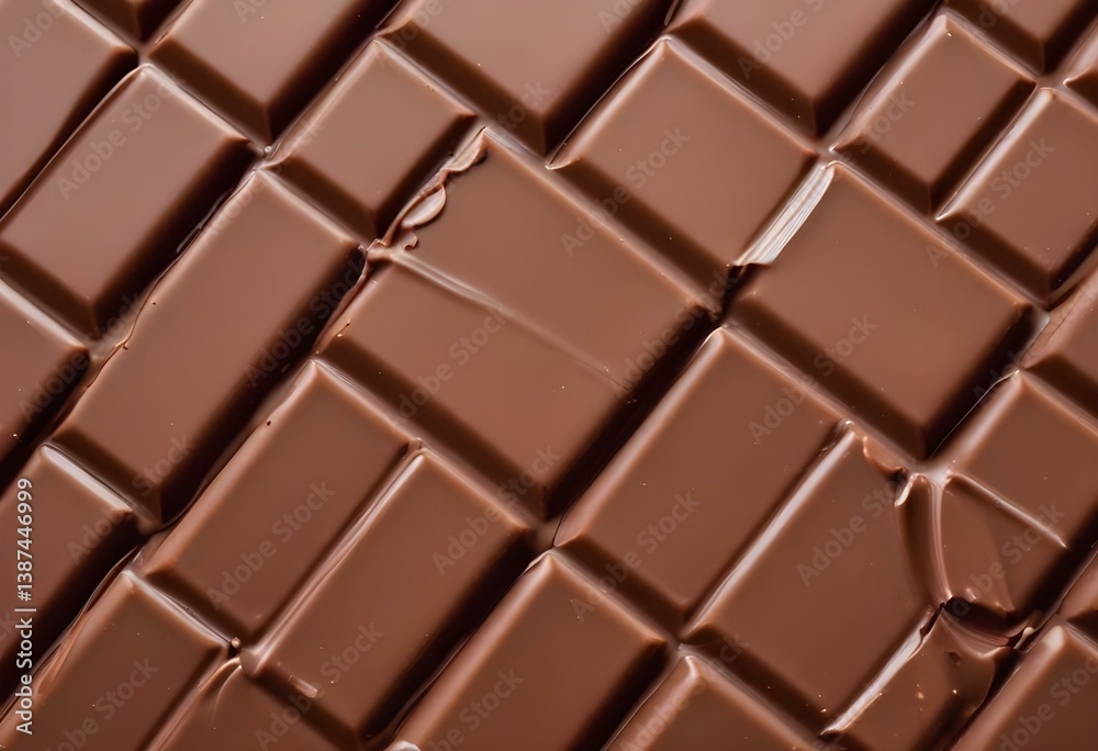 Fototapeta premium close up a chocolate bar isolated on white background