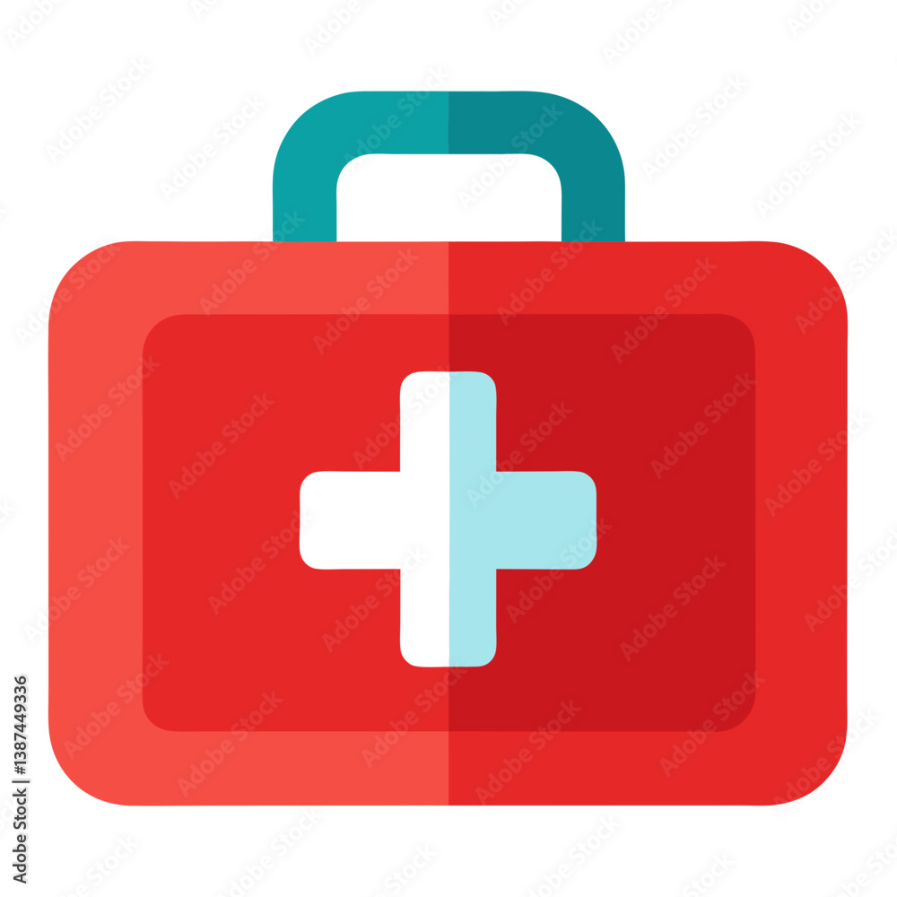 Obraz premium First Aid Kit Icon for Emergency, Medical, and Healthcare Use