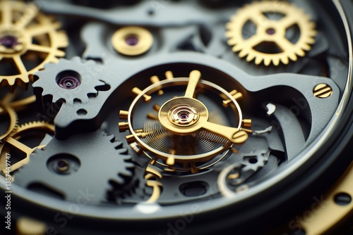 Wallpaper Mural Intricate details of a mechanical watch movement showcasing gears and craftsmanship Torontodigital.ca