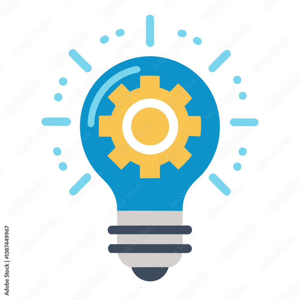 Light Bulb Gear Icon Innovation Symbol for Ideas Technology and Solutions
Light Bulb Gear Icon Innovation Symbol for Ideas Technology and Solutions