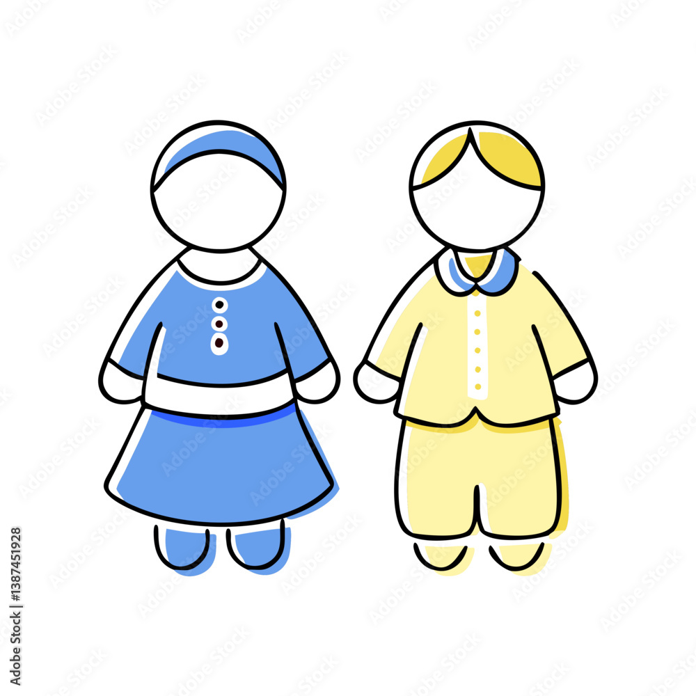 Children in traditional attire holding prayer beads for Eid al-Adha Children in traditional attire holding prayer beads for Eid al-Adha