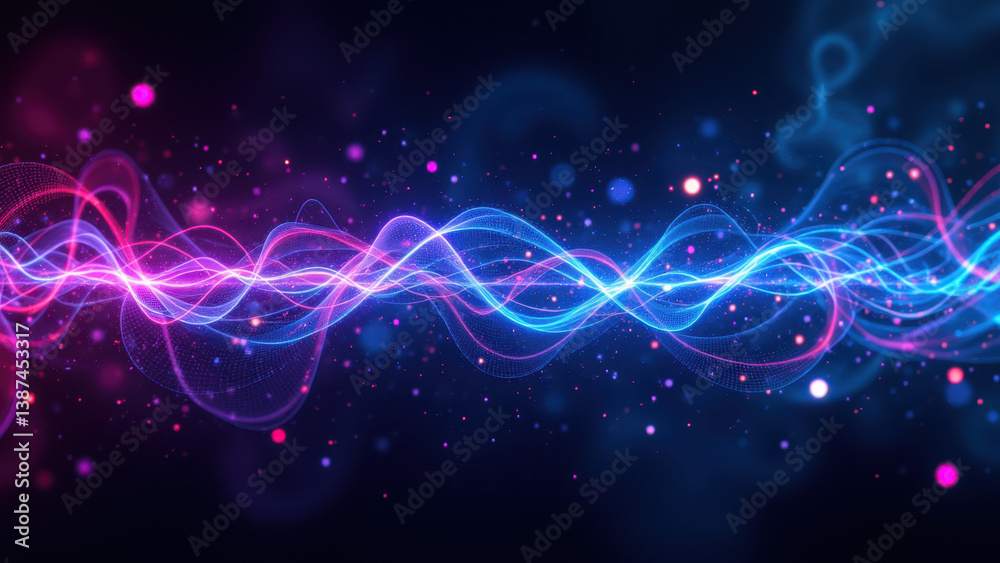 Fototapeta premium Cybersecurity protection with dynamic digital energy pulse on dark background.