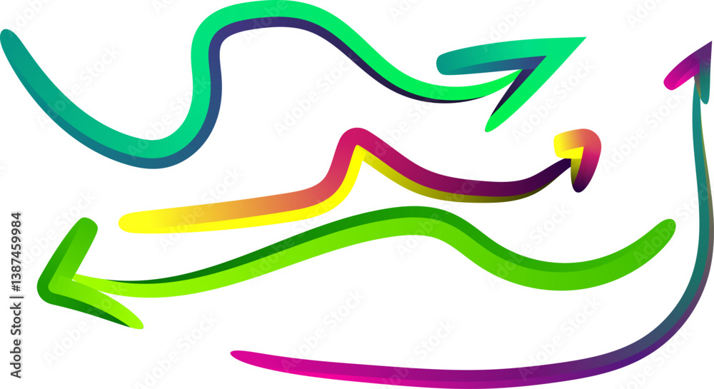 geometric shape design elements, Wavy shape with Colorful gradient. Vector illustration geometric shape design elements, Wavy shape with Colorful gradient. Vector illustration