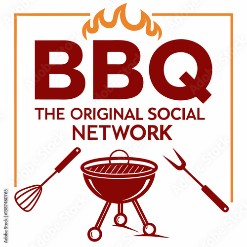 Bbq Grill Party Vector Graphic For Social Gatherings And Summer Events