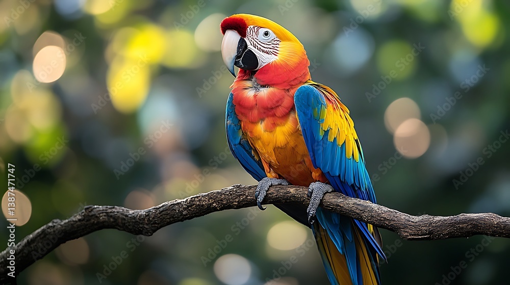 Obraz premium Majestic macaw in tropical scenery high resolution picture