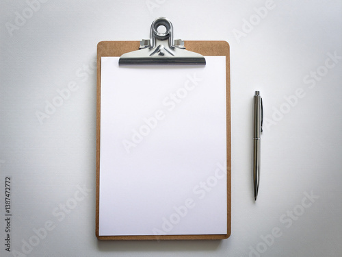 clipboard and pen