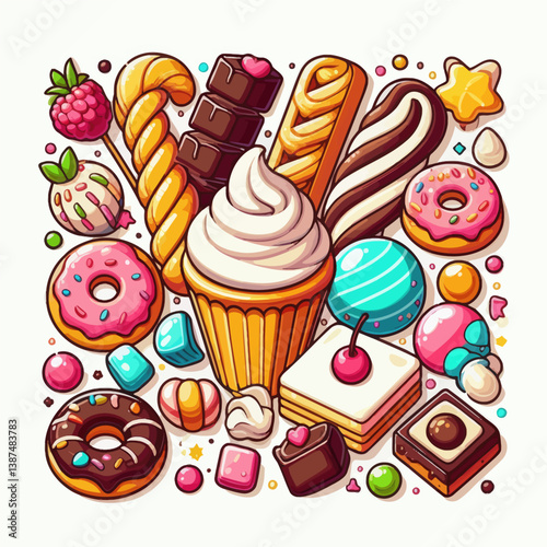 Vector File of Chocolate and pastry (4)