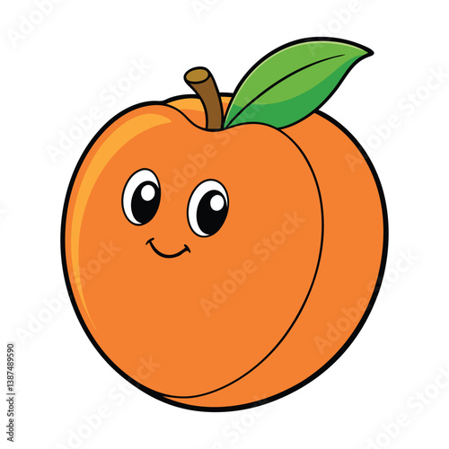 Peach funny vector