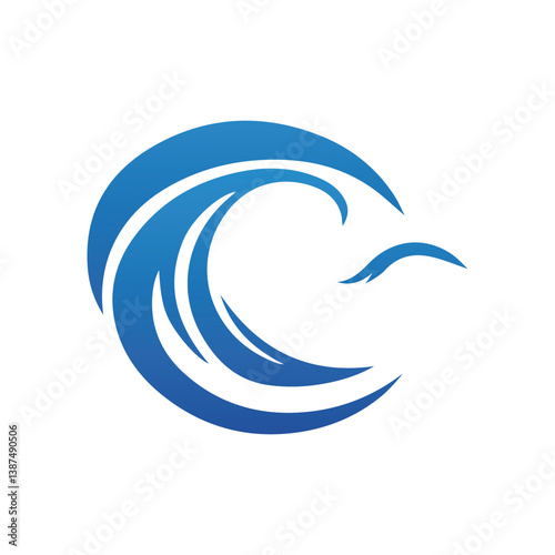Water logo design illustration and fire symbol