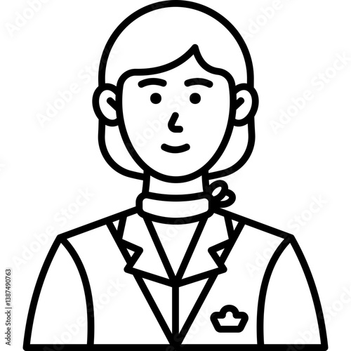 Stewardess Avatar Icon