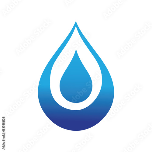 Water logo design illustration and fire symbol