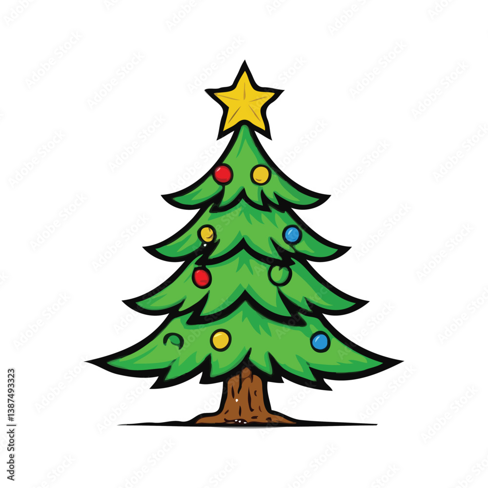 Christmas tree vector illustration Christmas tree vector illustration