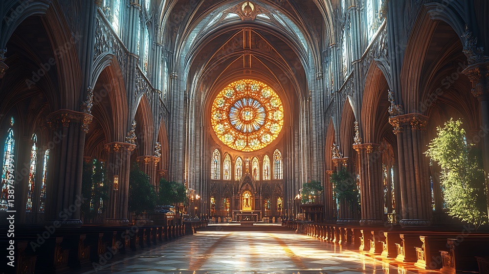Fototapeta premium Medieval stone chapel surrounded by nature high resolution picture