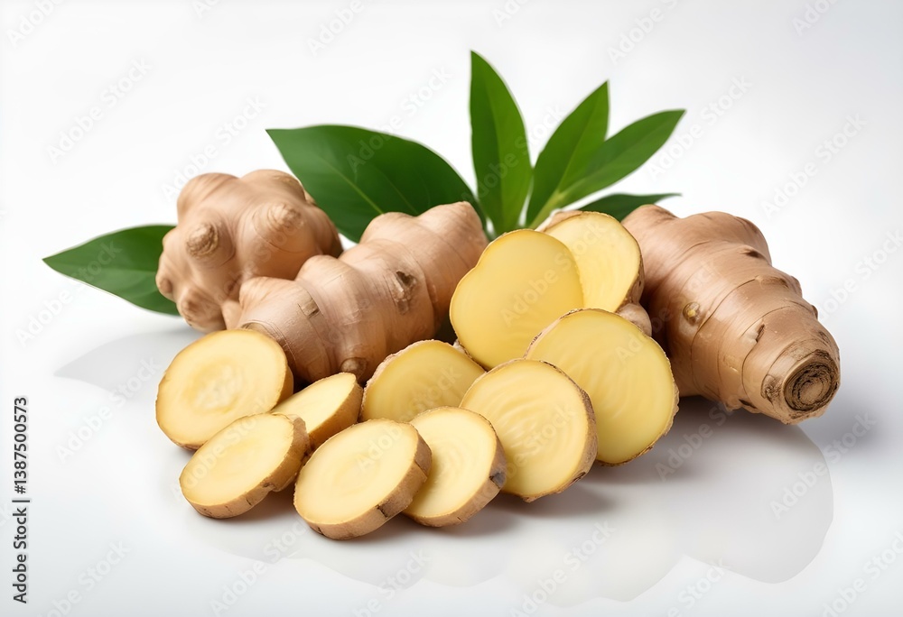 fresh ginger isolated on white background fresh ginger isolated on white background