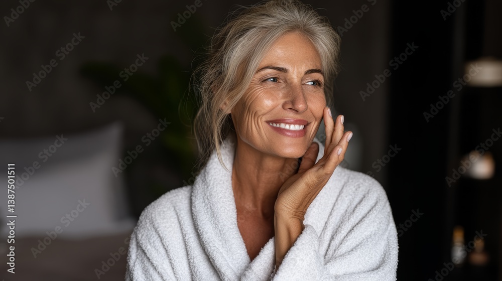 Senior skincare routine for radiant skin spa setting lifestyle photography indoor relaxation embracing beauty at any age Senior skincare routine for radiant skin spa setting lifestyle photography indoor relaxation embracing beauty at any age