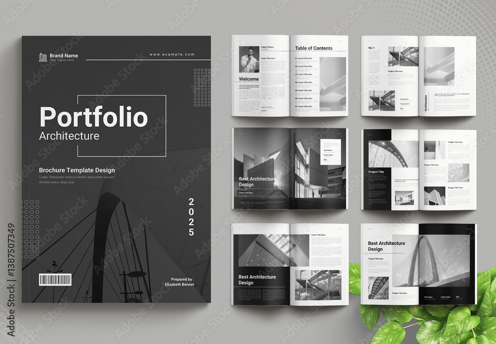 Architecture Portfolio Template Stock Template Adobe Stock