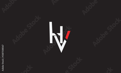 HV, VH, V , H , Abstract Letters Logo Monogram	