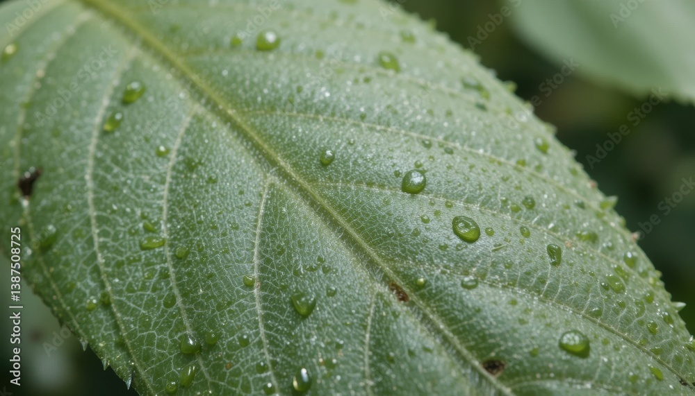 Close-up of a Dew-Covered Olive Green Leaf Natural Textures and Patterns Close-up of a Dew-Covered Olive Green Leaf Natural Textures and Patterns