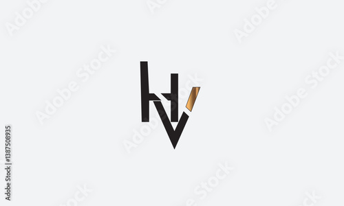 HV, VH, V , H , Abstract Letters Logo Monogram	
