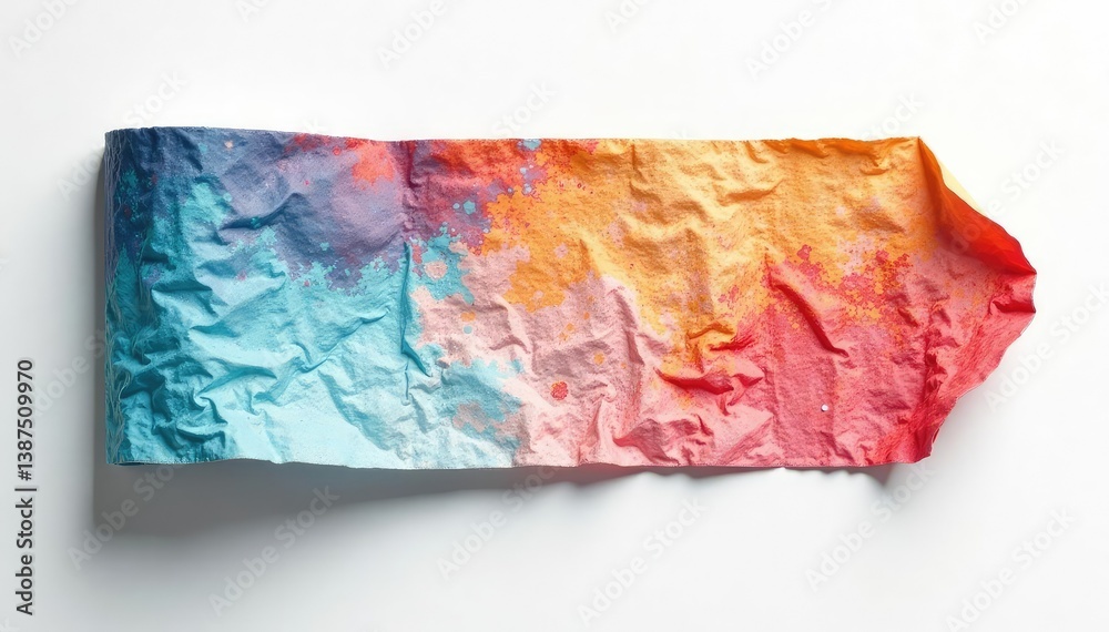 Fototapeta premium Close-up of a textured flap, stark white backdrop , image, texture, high resolution