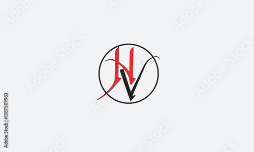 HV, VH, V , H , Abstract Letters Logo Monogram	