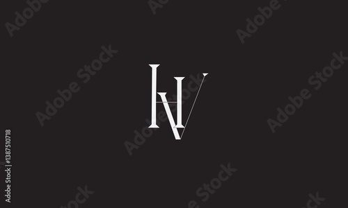 HV, VH, V , H , Abstract Letters Logo Monogram	