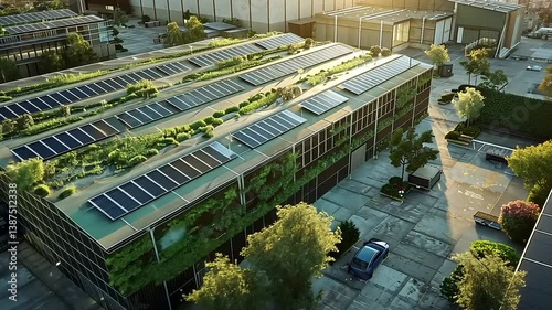 Eco-Friendly Industrial Complex: Sustainable Architecture and Renewable Energy