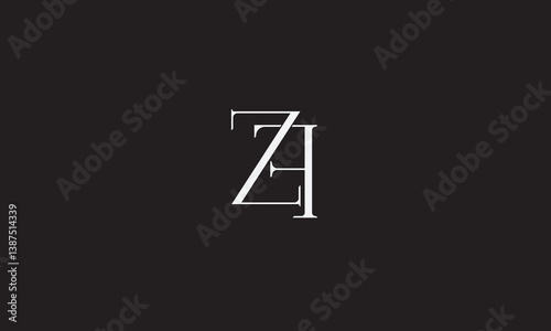  ZF, FZ, Z , F , Abstract Letters Logo Monogram
