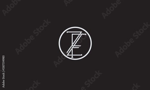  ZF, FZ, Z , F , Abstract Letters Logo Monogram