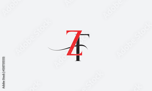  ZF, FZ, Z , F , Abstract Letters Logo Monogram