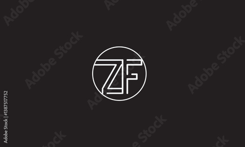  ZF, FZ, Z , F , Abstract Letters Logo Monogram