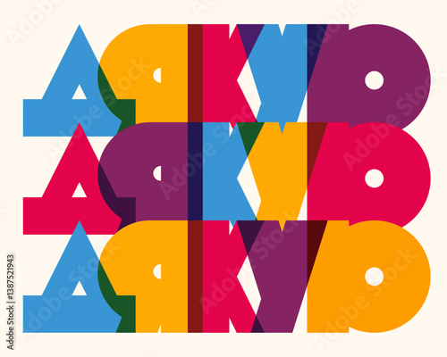 Thank you lettering poster in Ukrainian language. Colorful Cyrillic stock vector typeface illustration. print for poster, wall decoration, kids room, classroom. 