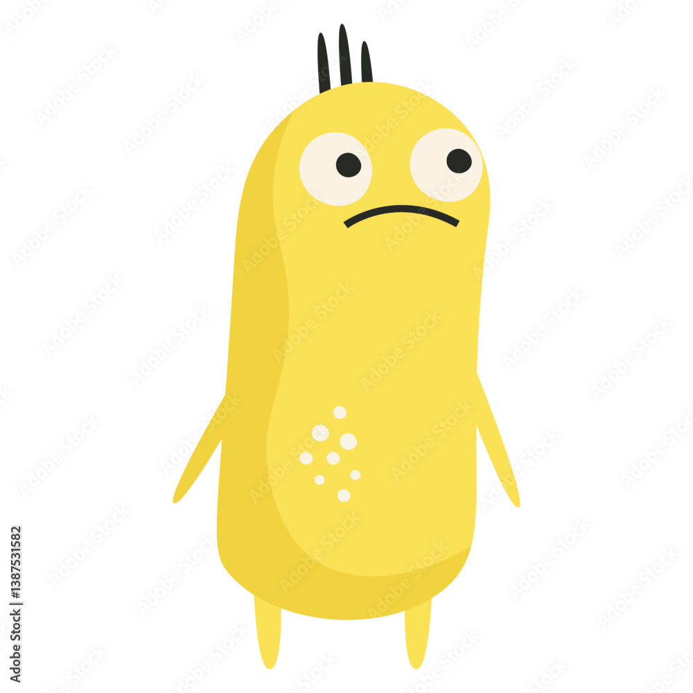 Obraz premium yellow cute monster