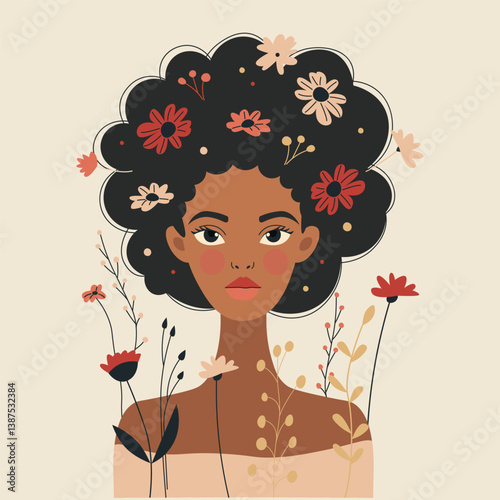 girl with flowers