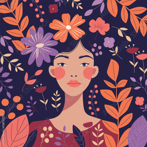 girl with flowers