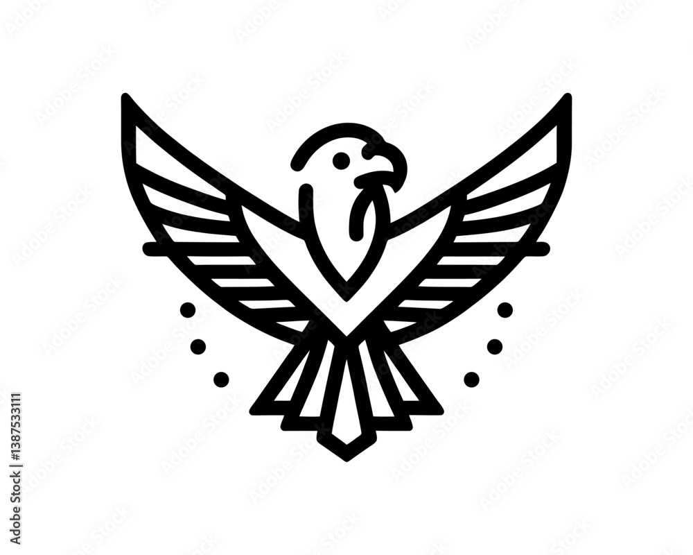 Fototapeta premium Eagle logo design vector icon symbol illustration