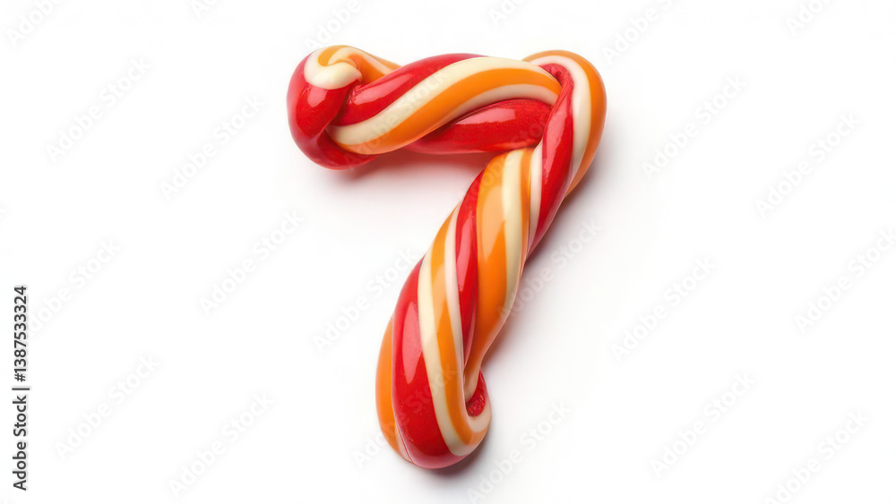 Fototapeta premium Intertwined candies letter 