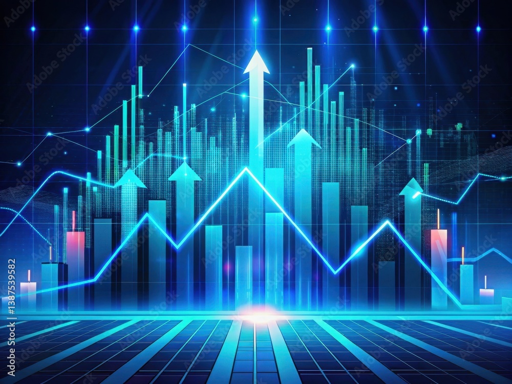 Abstract Financial Growth Concept with Graphs and Data Visualization Abstract Financial Growth Concept with Graphs and Data Visualization