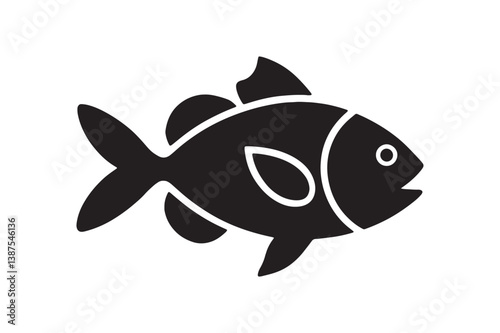 Fish silhouette vector illustration