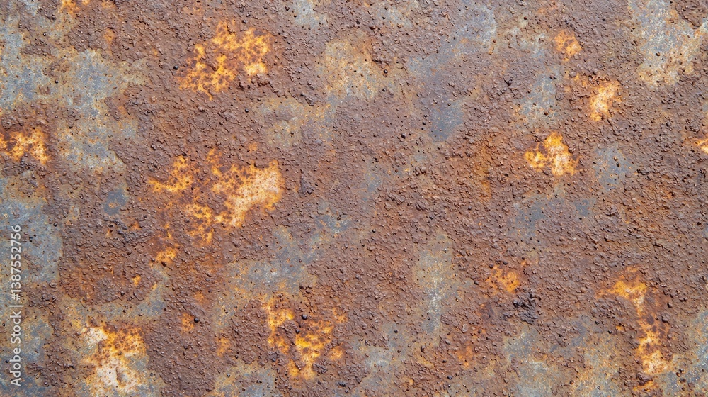 Oxidized metal surface with rust patterns Oxidized metal surface with rust patterns
