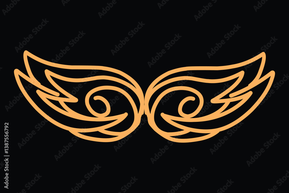 Fototapeta premium abstract tattoo wings design