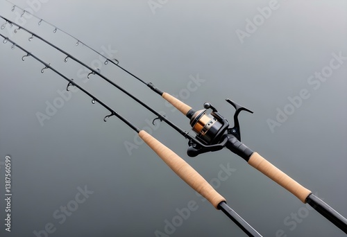 feeder rod for fishing isolated on white background
