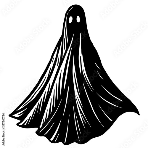 "Ghost in Sheet Vector Design – Printable Graphic Art for Digital Files"