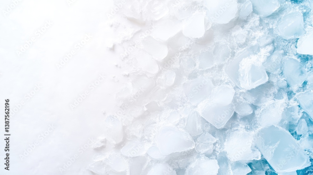 Crushed ice on a light background Crushed ice on a light background