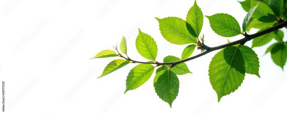 Branch with visible sap and resin isolated on white background, tree, branch, foliage Branch with visible sap and resin isolated on white background, tree, branch, foliage