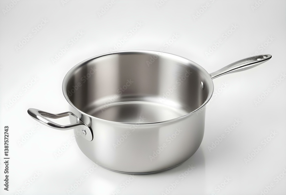 Stainless pan isolated on white background Stainless pan isolated on white background