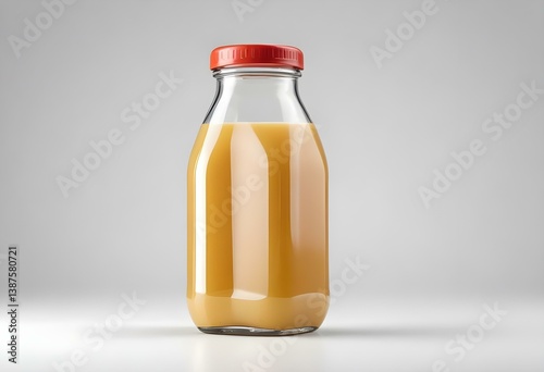 Juice bottle isolated on white background