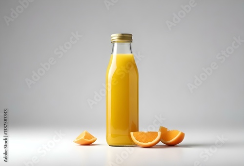 Juice bottle isolated on white background