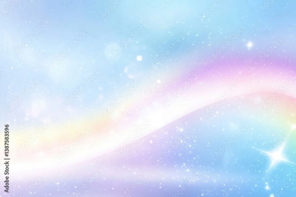 Pastel rainbow background with stars Pastel rainbow background with stars